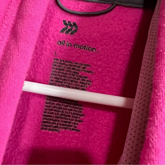 All in Motion Vibrant Pink Women’s Activewear hoodie large - Picture 2 of 3